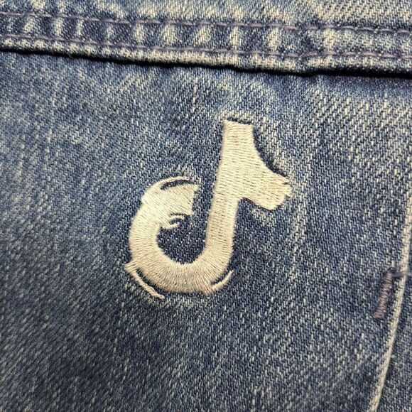 TikTok Men's Denim Jacket 4XL Blue - Picture 5 of 12